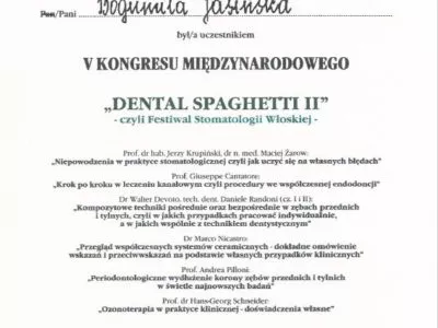 <span>Bogumiła Jasińska</span><br/>lekarz stomatolog, specjalista I stopnia stomatologii ogólnej Stomatolog Tatra-Med Zakopane