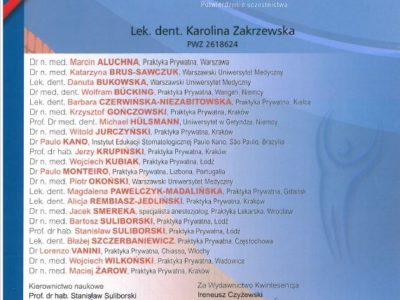 <span>Karolina Zakrzewska</span><br/>lekarz stomatolog Stomatolog Tatra-Med Zakopane